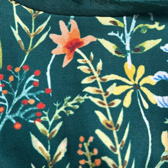 JASON WU Eloquii So Little Thyme Midi Floral Print Green Dress Size 18 Party - Picture 8 of 8